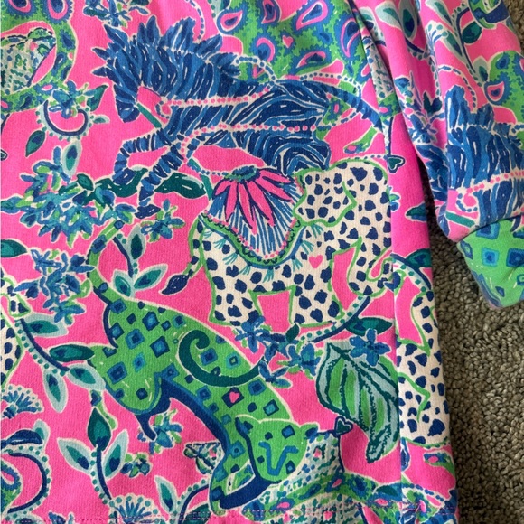 Lilly Pulitzer Vibrant Pink and Green Patterned Dress - Picture 2 of 4